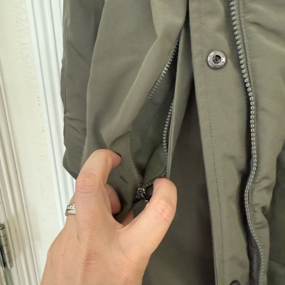 Spyder Olive Puffer Coat with Faux Fur Hood - Picture 6 of 7